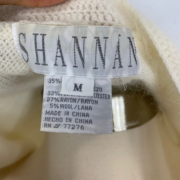 Shannan Vintage Angora Crochet Cardigan - Picture 6 of 8